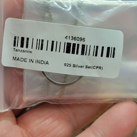 AAA Tanzanite & Multi Gemstone Halo Ring & Pendant Necklace - Picture 14 of 16